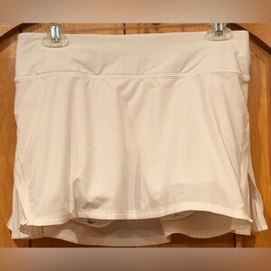 Lululemon Play Off The Pleats- White Athletic Skort